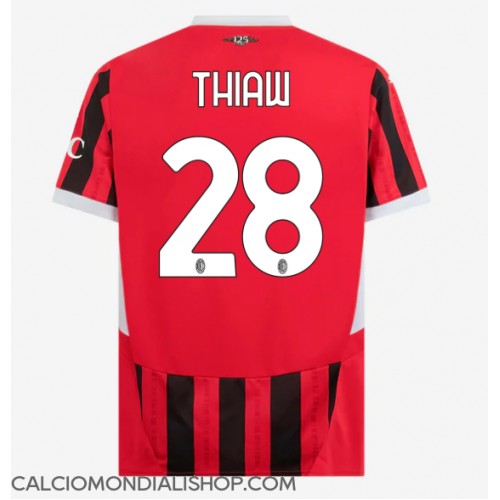 Maglie da calcio AC Milan Malick Thiaw #28 Prima Maglia 2024-25 Manica Corta